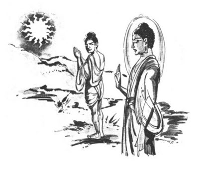 De Boeddha toont aan Sigala een andere discipline.
